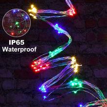 33" 100 LED Solar Copper String Wire Christmas Party Outdoor Garden Decor - Multi Color