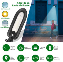 2 pks Black Solar Security Motion Guard Light Adjustable Yard Home Garden - Cool White