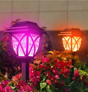 6 pk RGB Solar Pathway Lights with changing color