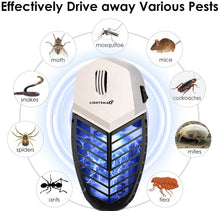 Electric Plug In Mosquito Zapper Killer Ultrasonic Pest Repeller Dual Modes