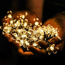 23" 30 LED Solar Sakura Flower String Lights - Warm Color