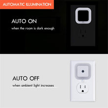 6 pks LED Sensor Night Light Auto ON/OFF Home Office Kitchen - White Color