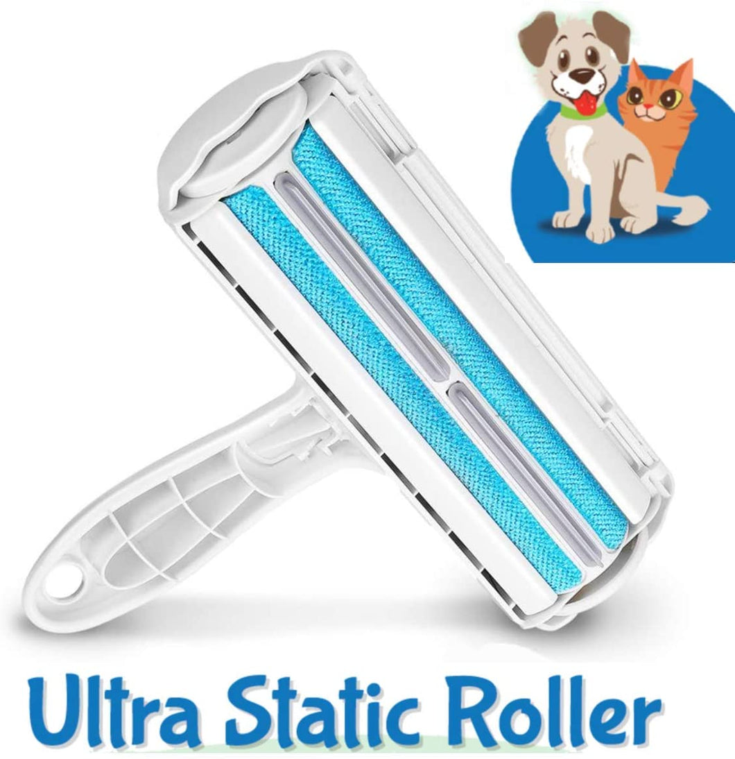 White Reusable Lint Hair Roller for Dog Cat Pet Hair Fur Self Cleaning