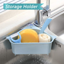 Gray Sink Basket Drainer Storage Rack Kitchen Strainer Soap Sponge Holder Organizer