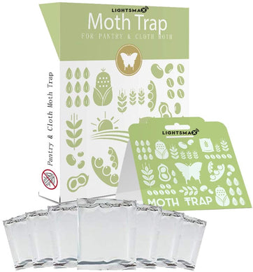 Pantry Indian Mean Moth Sticky Traps No Poison Eco Friendly Safe - 5 pks