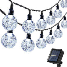 19.7" 40 LED Solar Water Droplet Crystal Ball Fairy String Light 8 Modes - Cool White