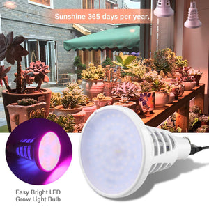 White 2-1 UV Plant Grow Bulb Mosquito Bug Zapper Light Bulb 110V E26-E27