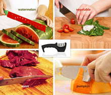Black 3 Stage Kitchen Knife Scissor Blade Cutter Tool Sharpener Preparation